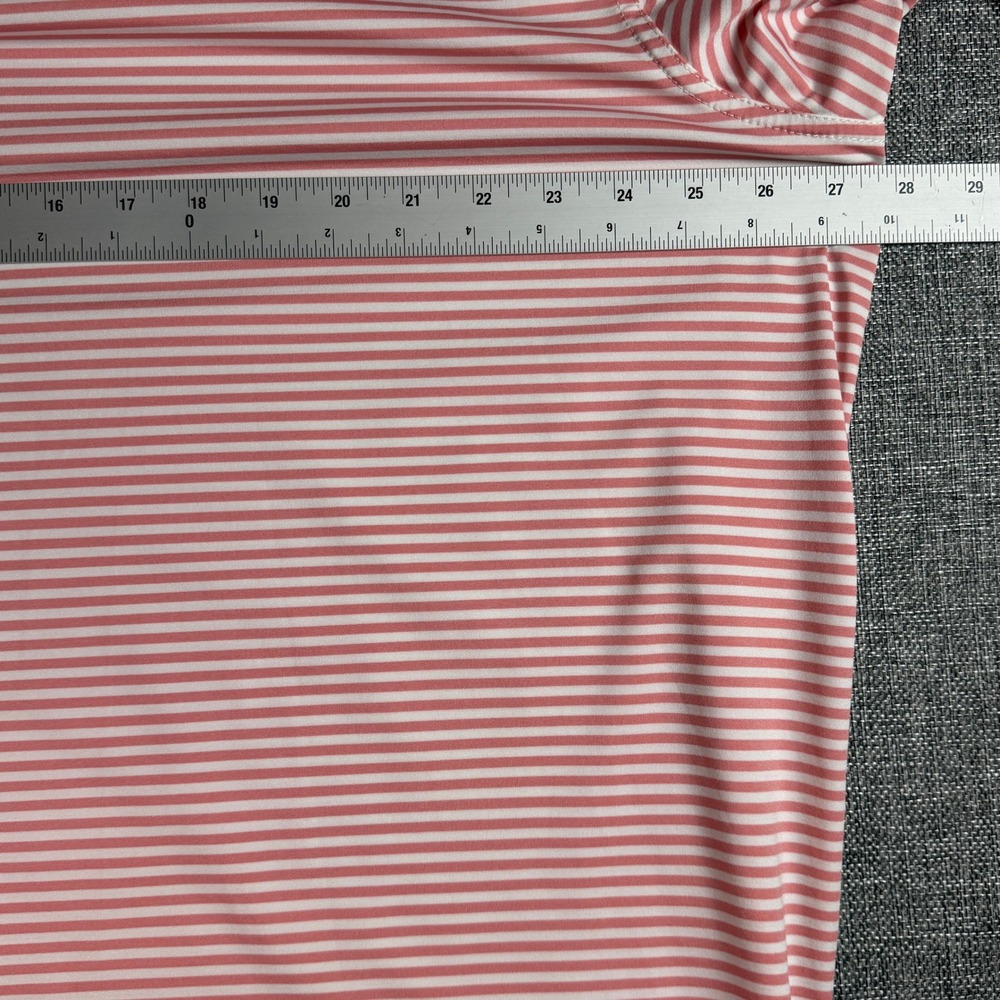 Vineyard Vines Performance Golf Polo Mens Pink White Striped | 2XL - Picture 8 of 11